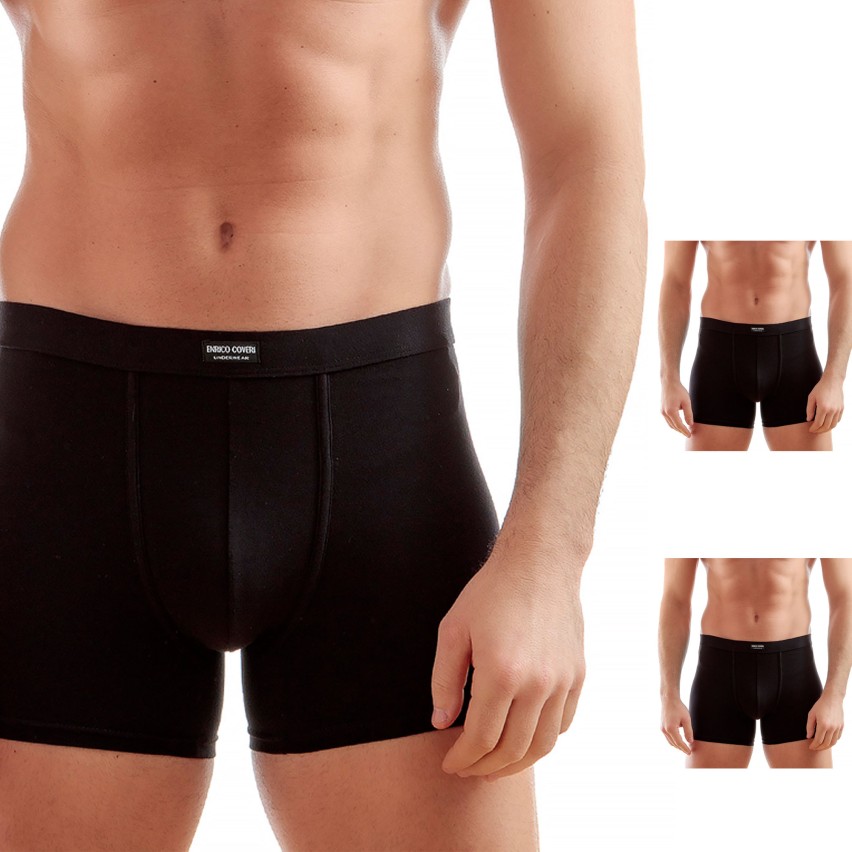 Boxer uomo Enrico coveri eb1002 in cotone bielastico 3 pz