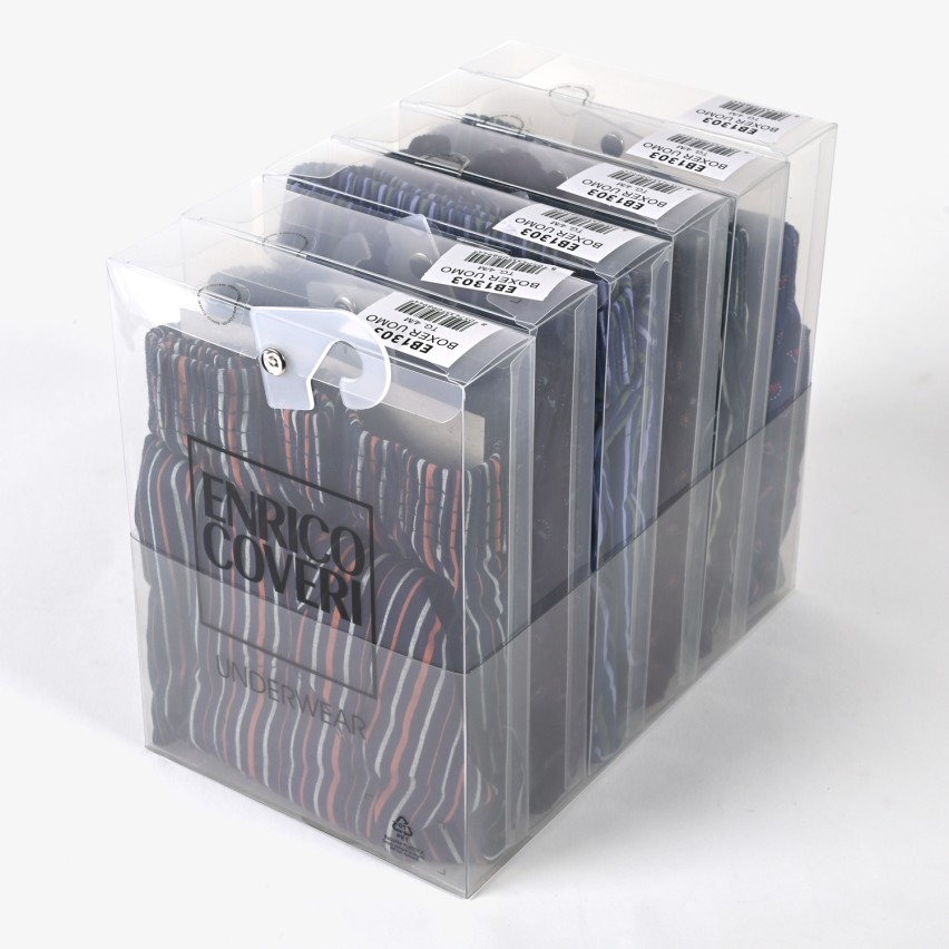 Boxer uomo fantasia assortiti cotone Enrico Coveri 6 pz