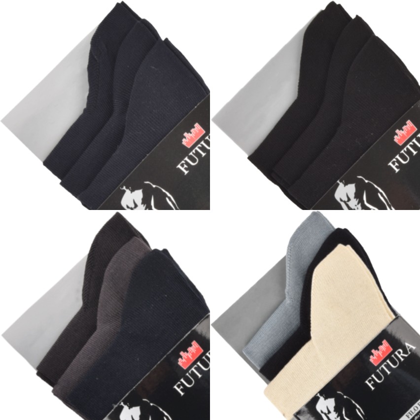 Calze lunghe filo di scozia elasticizzate Futura 3 paia