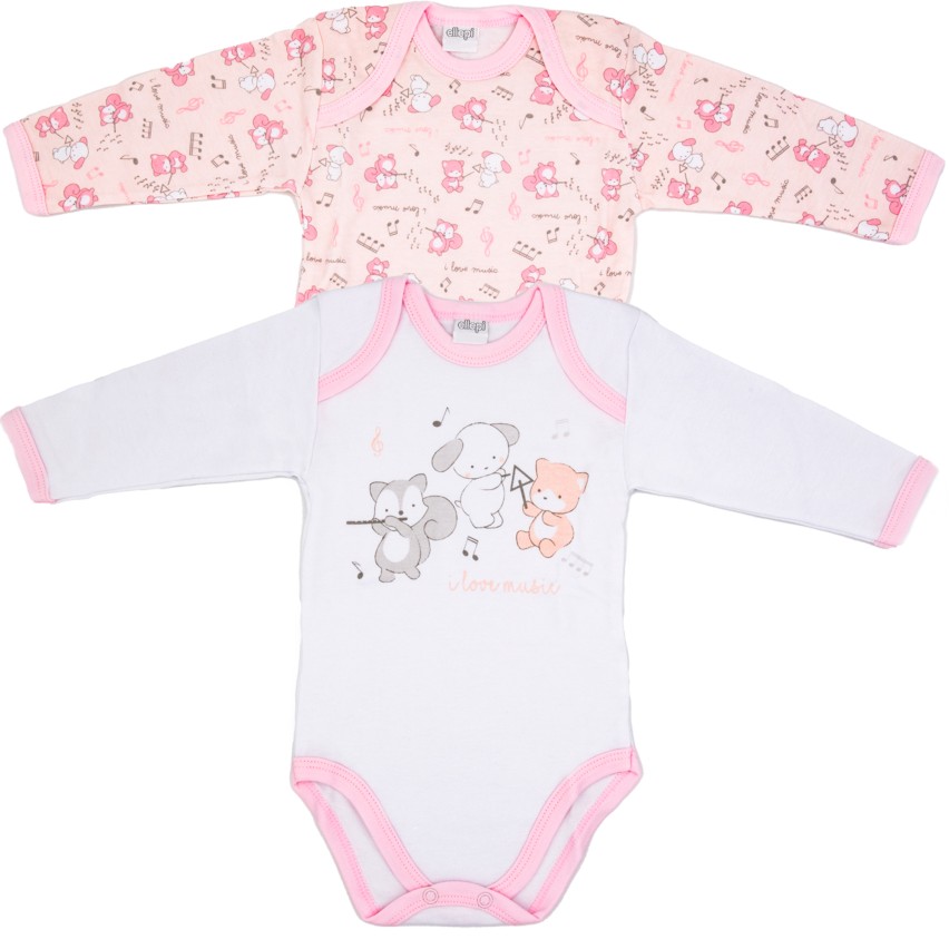 Body neonato Ellepi fantasia manica lunga caldo cotone 2 pz