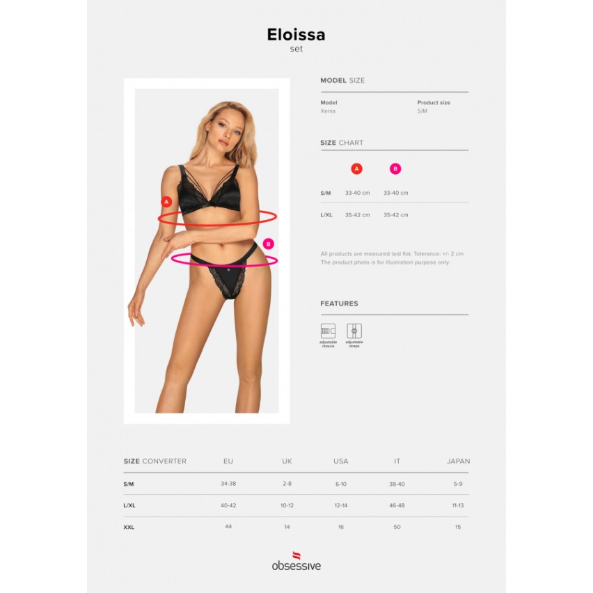Eloissa reggiseno e perizoma Obsessive set 2 pezzi pizzo