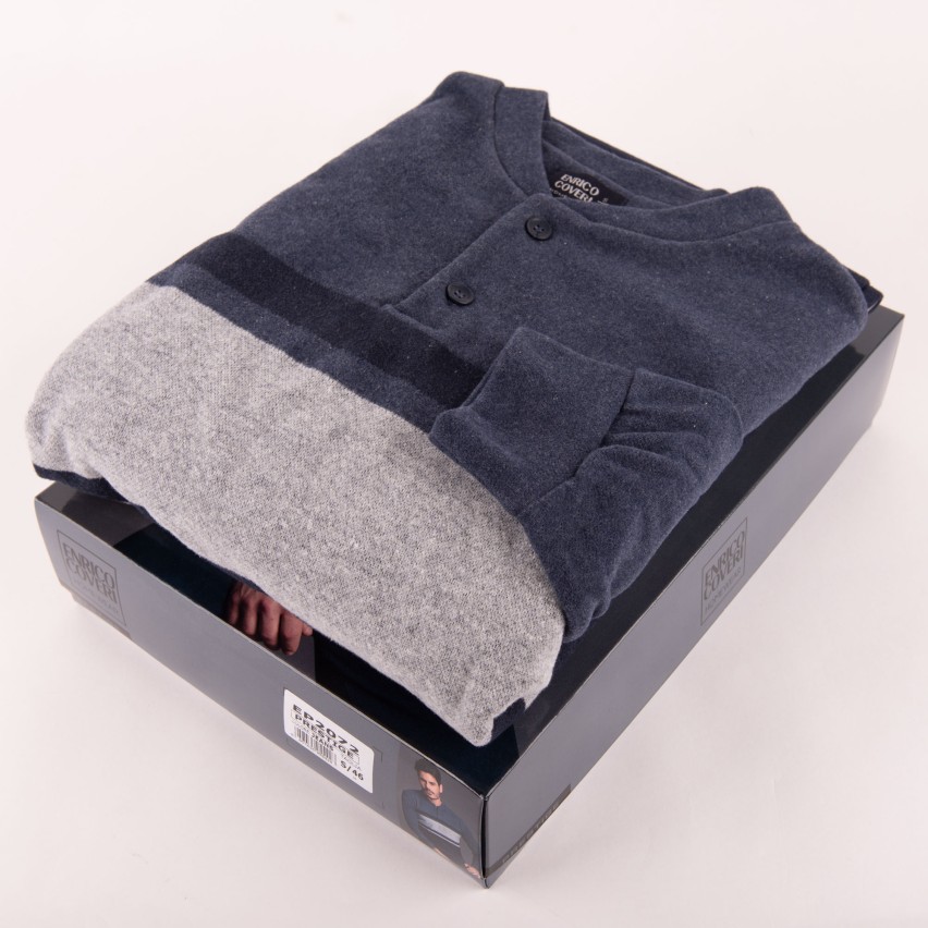 Galeone - Biancheria E Tessuti Pigiama Uomo Grigio In Tessuto Punto Milano Linea Prestige - Foto 12