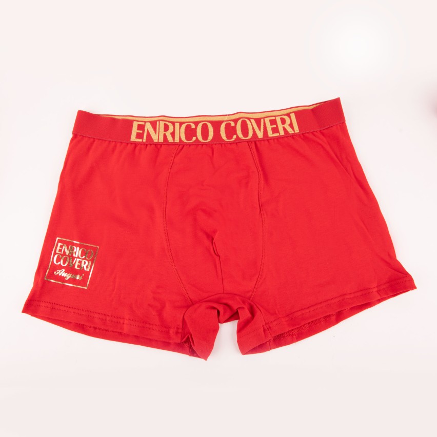 Boxer uomo Enrico coveri rosso natale capodanno Auguri oro