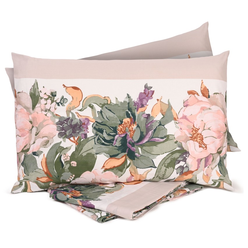 Lenzuola letto matrimoniale Enrico Coveri 100% cotone Carol