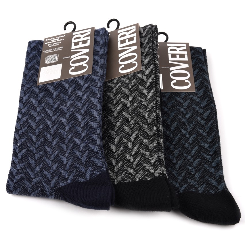 Calze uomo lunghe caldo cotone Enrico Coveri fashionline 237D