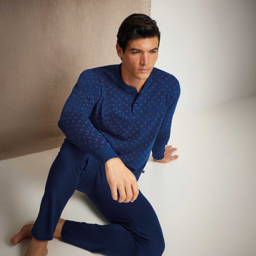 Pigiama Uomo in cotone scollo a serafino Enrico Coveri EP1185