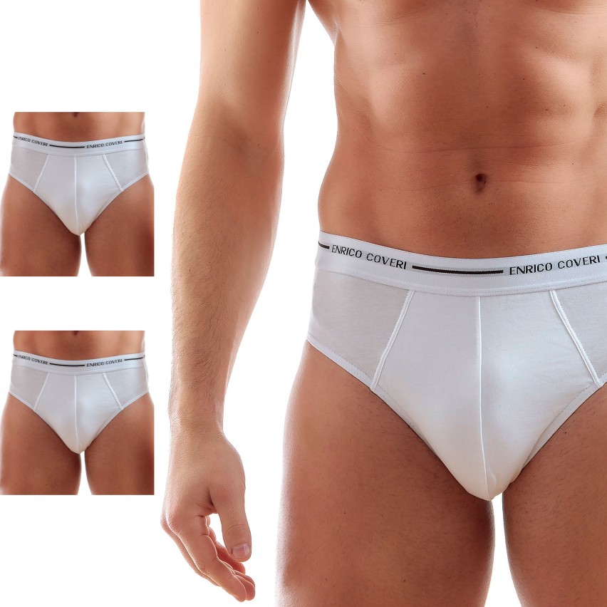 Slip uomo Enrico Coveri es1000 cotone elastico 3 pz