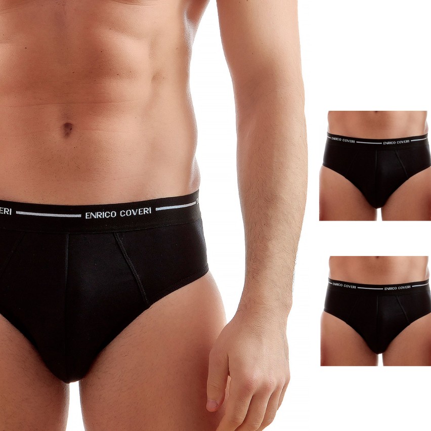 Slip uomo Enrico Coveri es1000 cotone elastico 3 pz