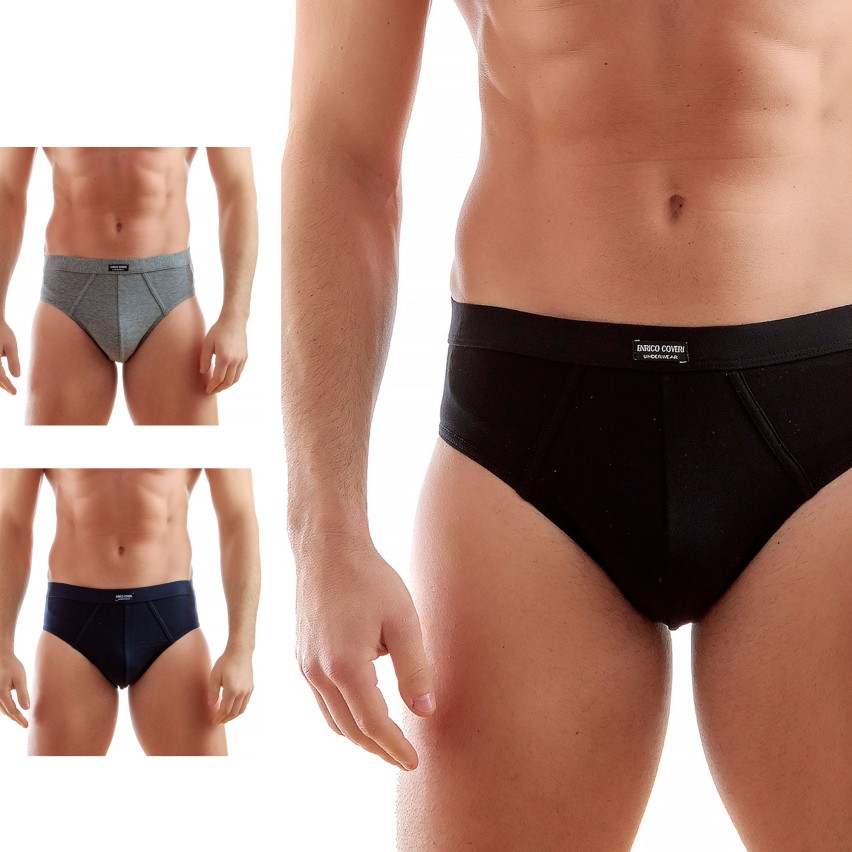 Slip uomo Enrico Coveri cotone elasticizzato es1002 3 pz