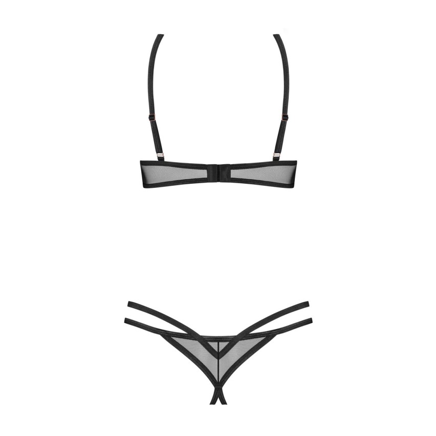 Set intimo sexy con ferretto e perizoma cavallo aperto Obsessive Euridia 