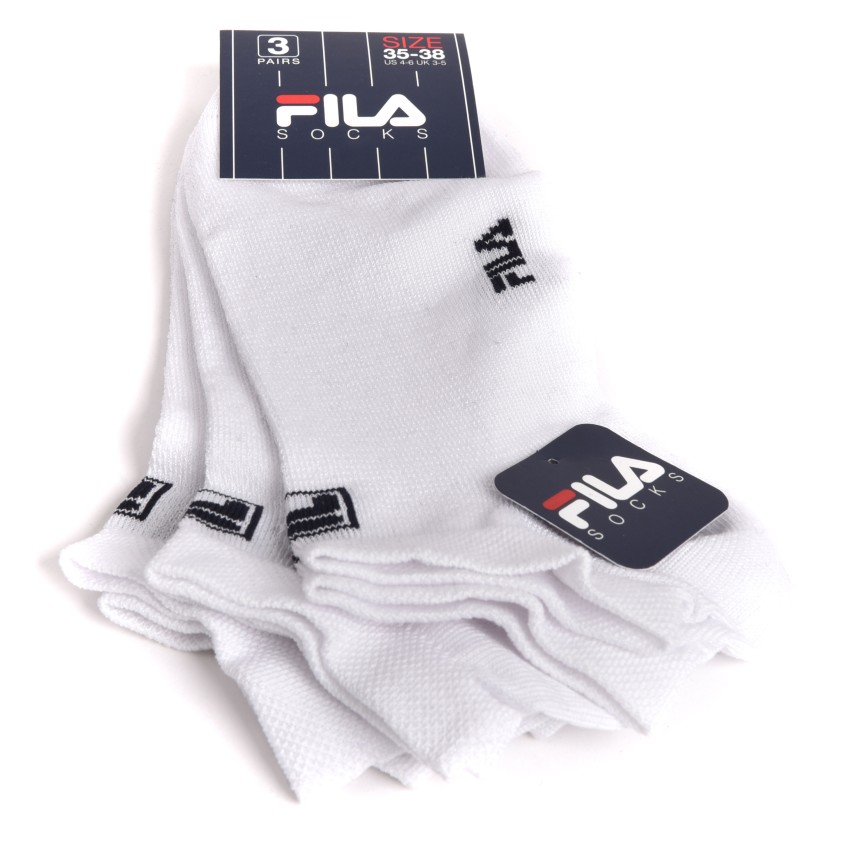 Calze Fila F1735 fantasmini uomo donna in cotone elasticizzato 3 paia