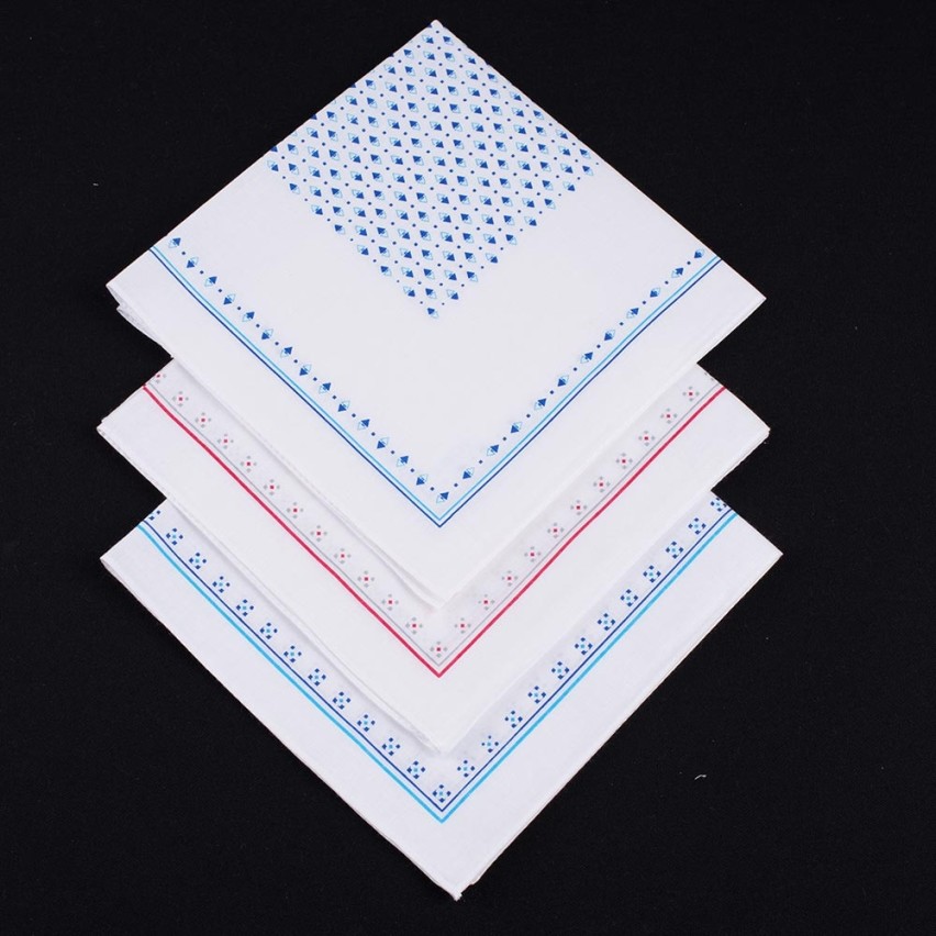 Fazzoletti Da Uomo In Cotone Bianco - 12 Pezzi, 44x44cm, Bordo Check, 100% Cotone