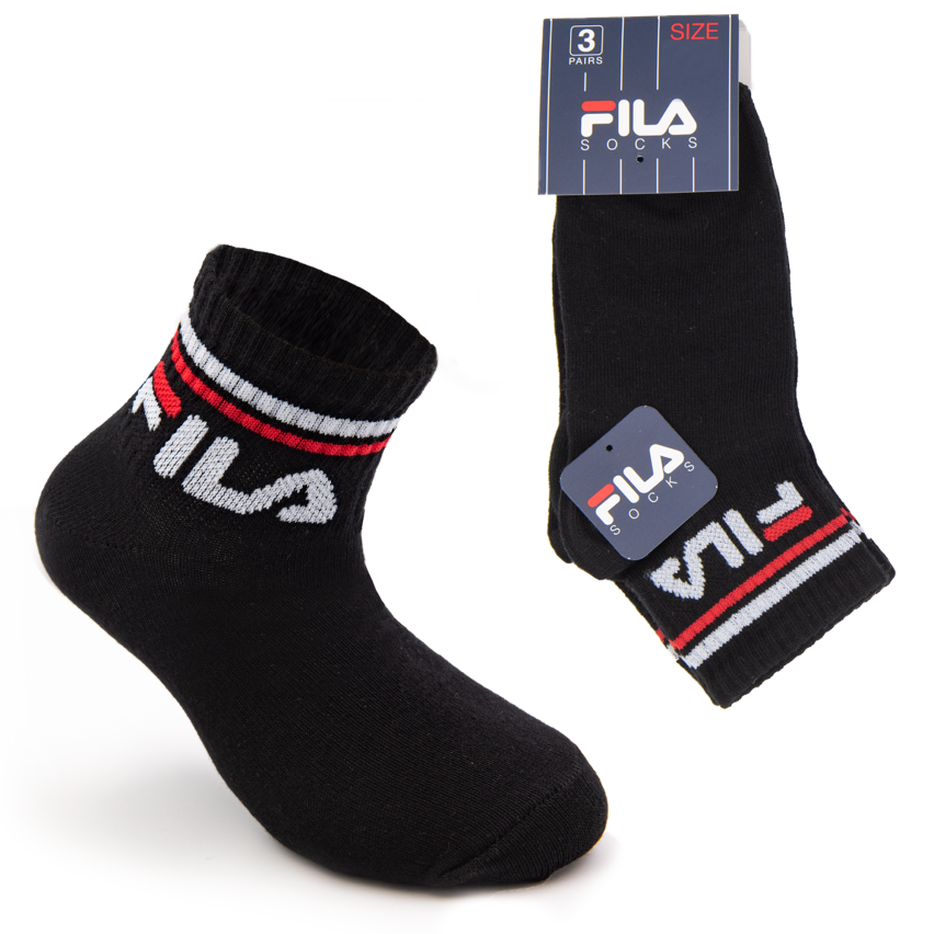Calzini corti bimbo bimba Fila Quarter F8338 3 pezzi