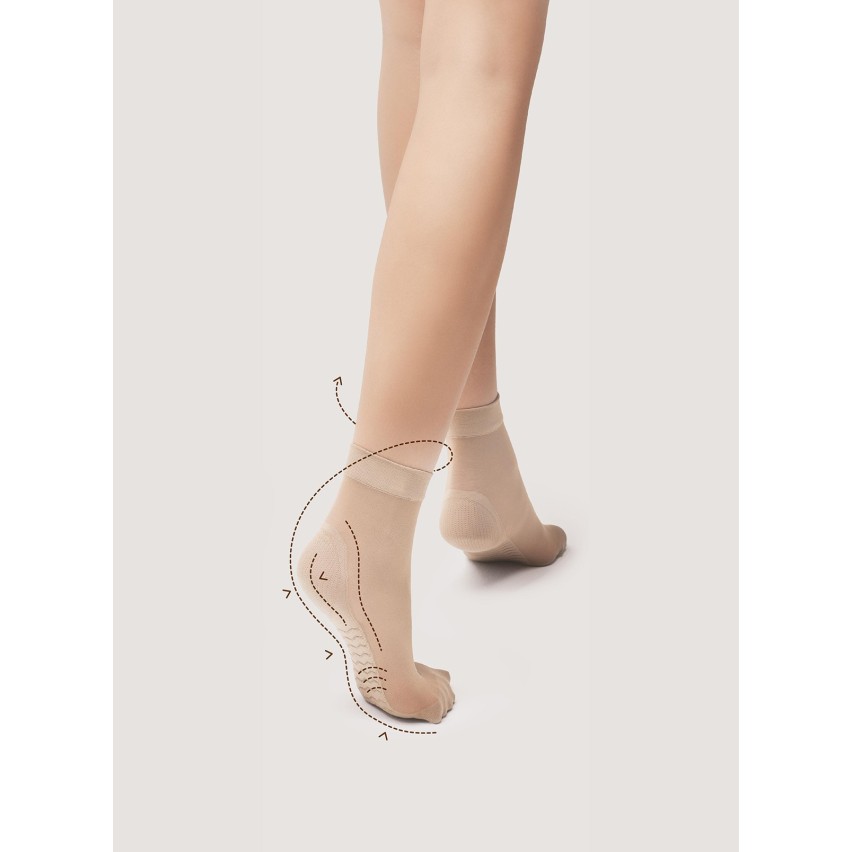 Calzini corti Fiore Massage Socks 20 den effetto massaggio