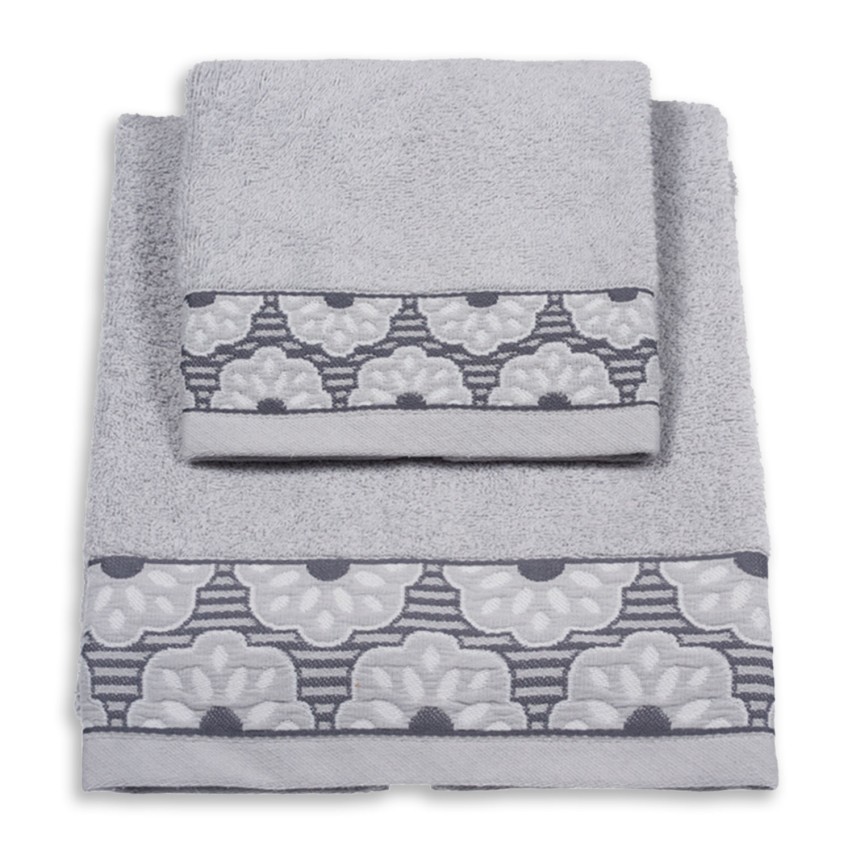 Set Asciugamani Per Bagno - Viso 60x110cm E Ospite 40x60cm, Cotone 420g/mq, Fantasia Gatti - Foto 3