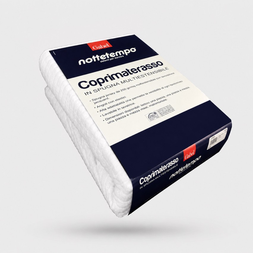 Coprimaterasso singolo in spugna Gabel multiestensibile 90 x 200 