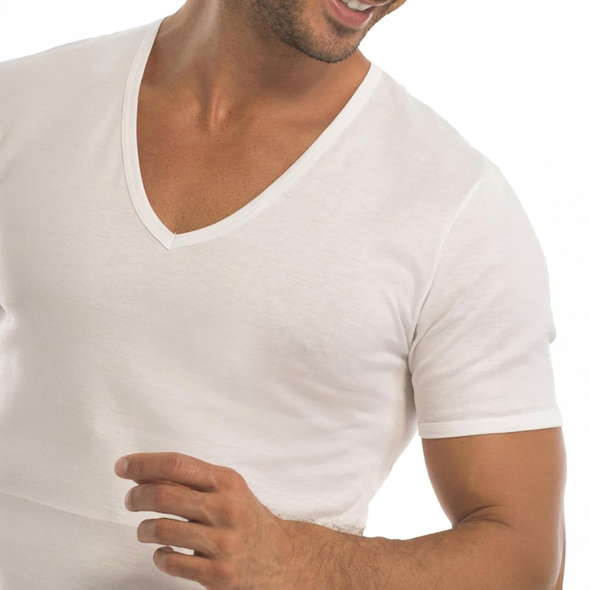 Maglia Intima Uomo 100% Filo di Scozia Scollo a V Garda 0036