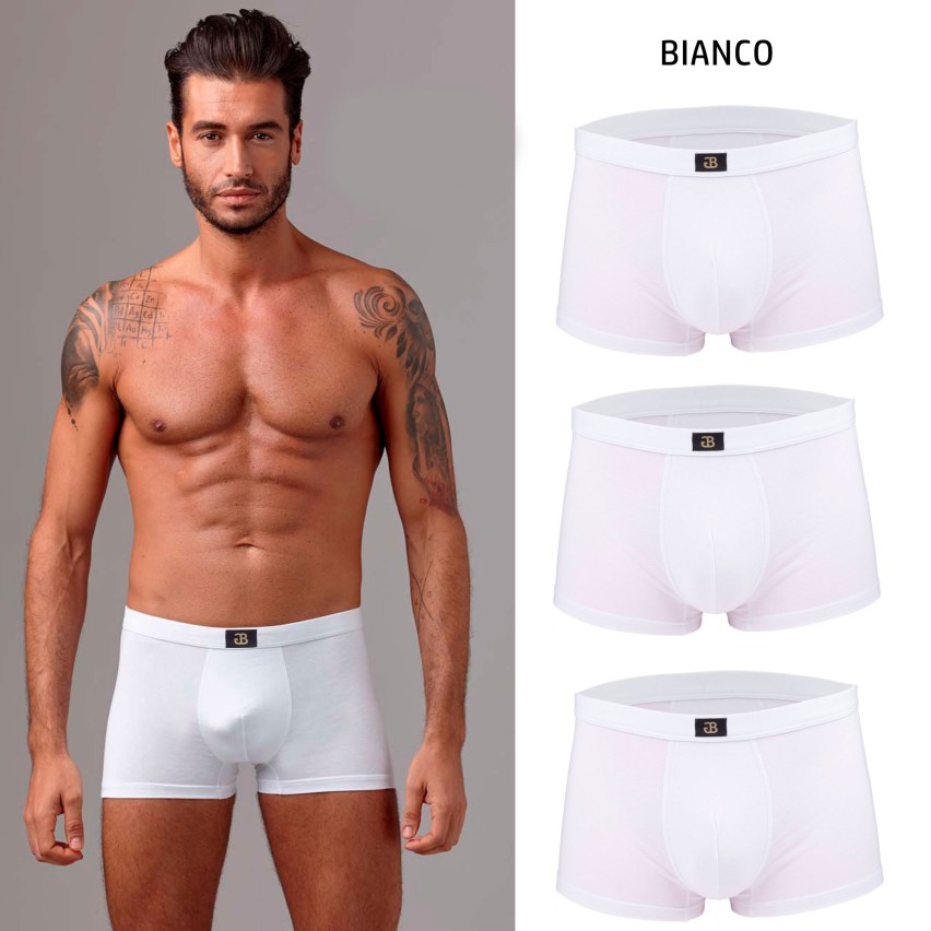 JOCKMAIL Boxer Uomo Morbidi In Cotone Pettinato - Con Tasca Separata, Vestibilità Comoda, Colore Bianco Taglia L - 4