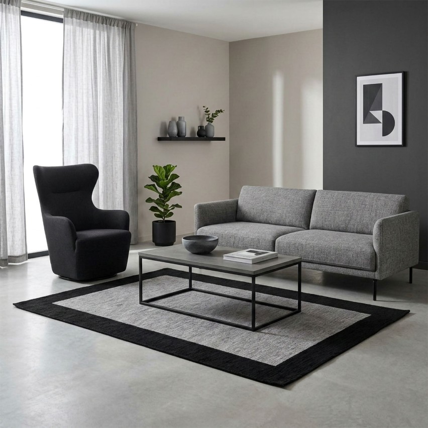 Tappeto da arredo rettangolare in jacquard Incanto Plain Zambaiti