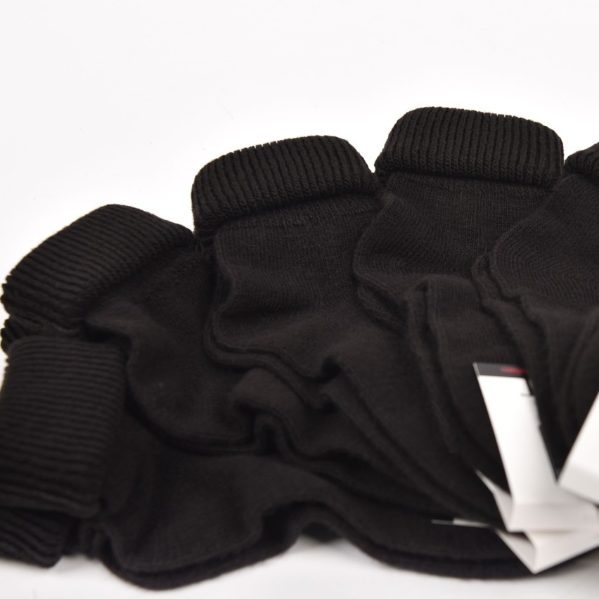 Calze donna corte morbide calde soft 3022 con risvolto morbido 6 paia nere