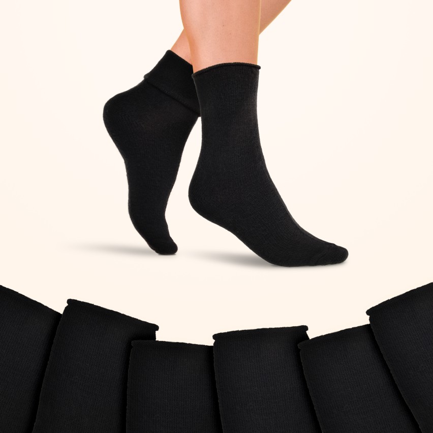 Footstar Calze Invernali Morbide Da Donna Con Suola ABS Antiscivolo E Pompon – Foderate, Con Risvolto