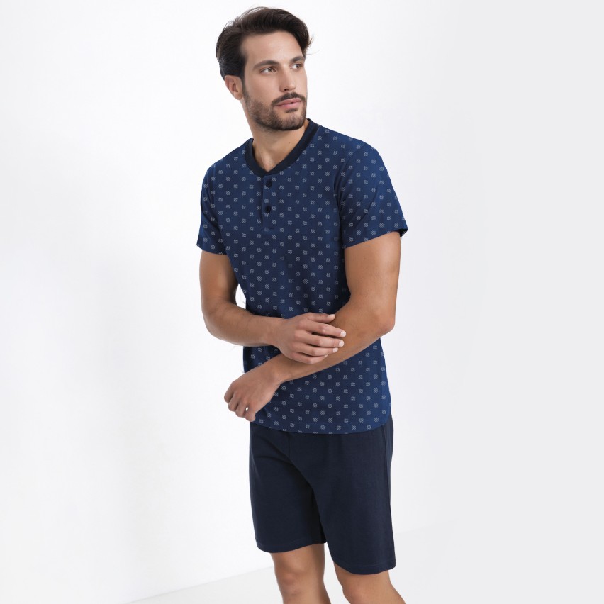 Pigiama uomo Il Granchio GP1050 corto estivo cotone jeans