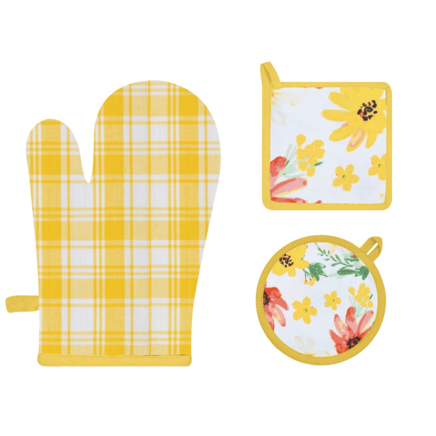 Set 1 guantone + 2 presine da cucina Preziosa Calisè S05-A