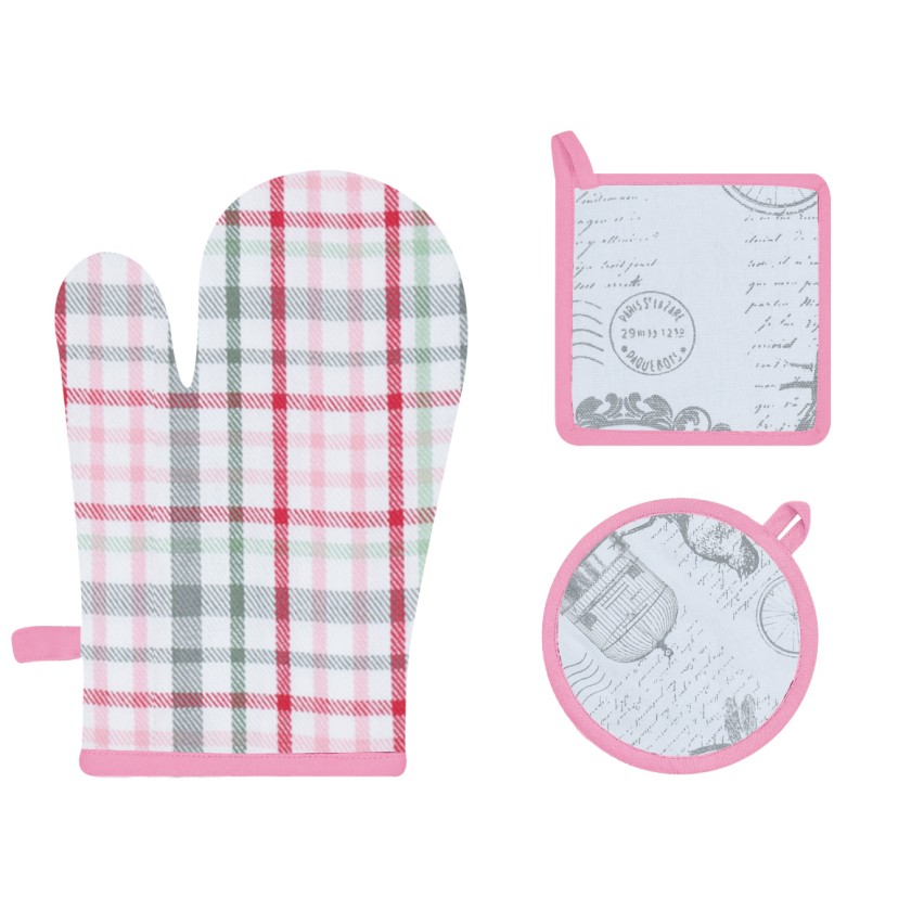 Set 1 guantone + 2 presine da cucina Preziosa Calisè S05-I