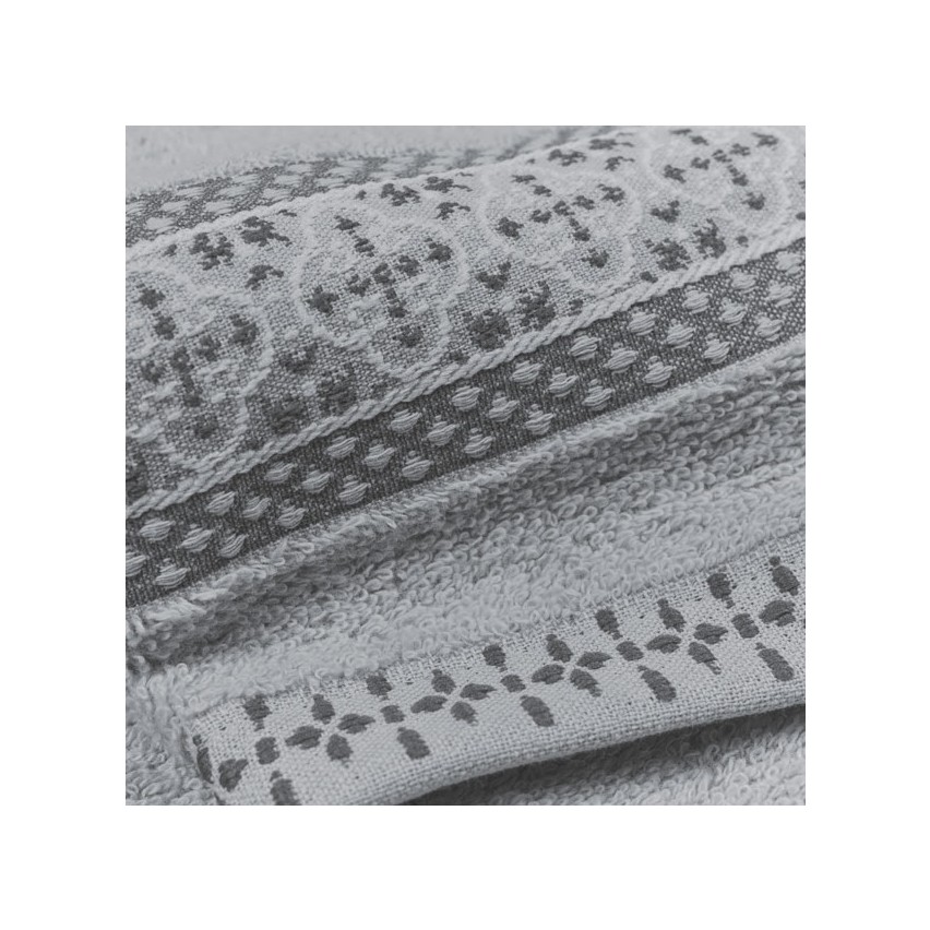 Vingi set asciugamani viso + ospite cotone Grace grigio
