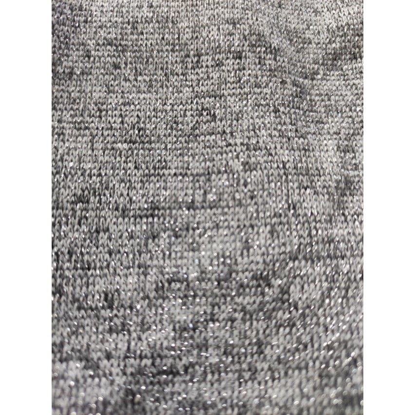 Maglia lupetto donna Biancaluna Kissimo GL13 nera laminata argento