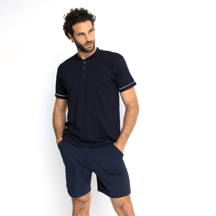 Pigiama uomo corto estivo in 100% cotone Armata di Mare GT 2390