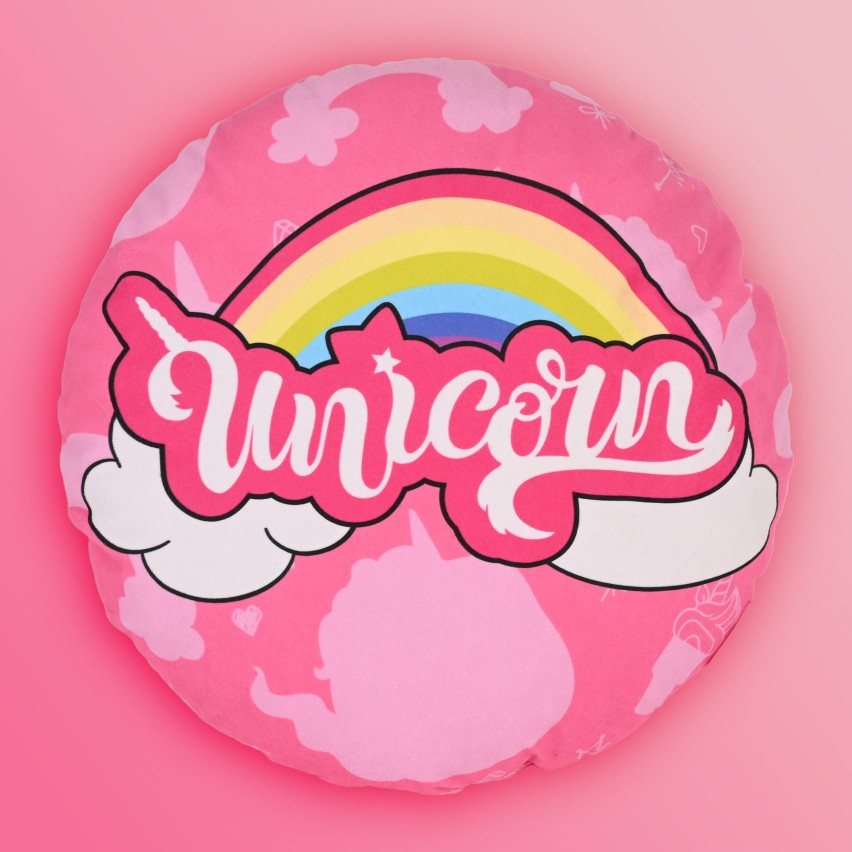 Cuscino Unicorno tondo Bimba 36x36 cm idea regalo