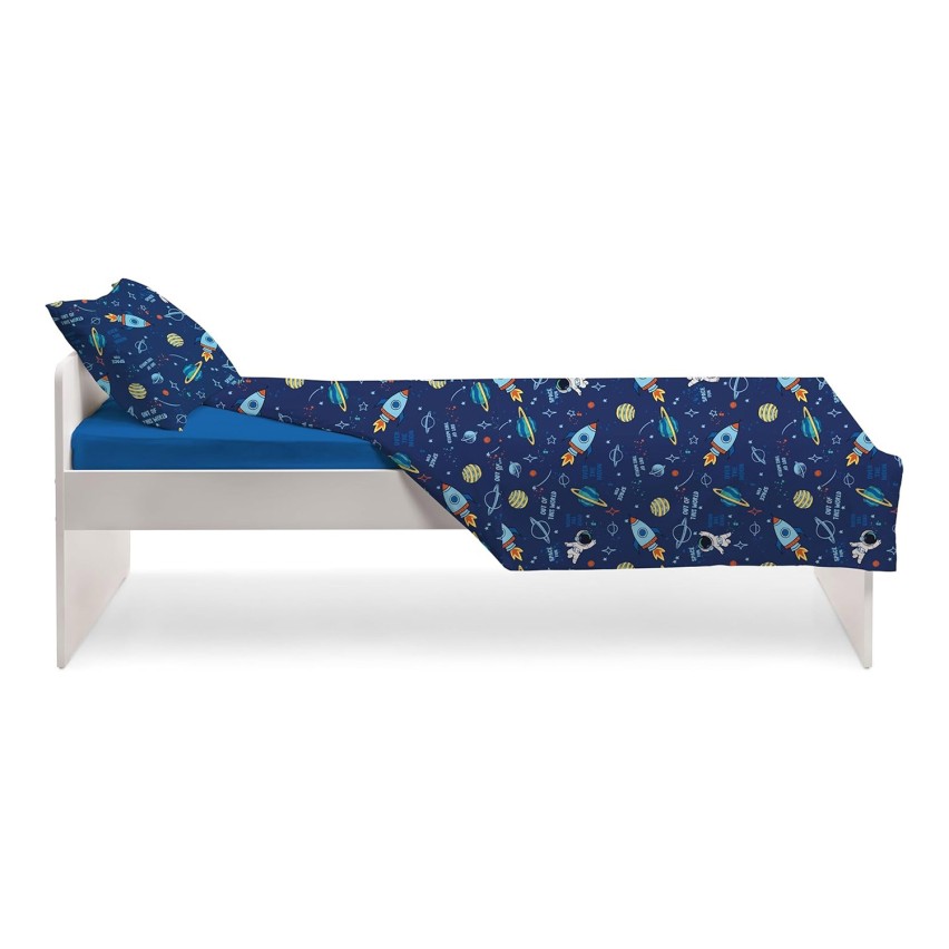 Completo letto tema spazio 100% cotone Hermet jolly space