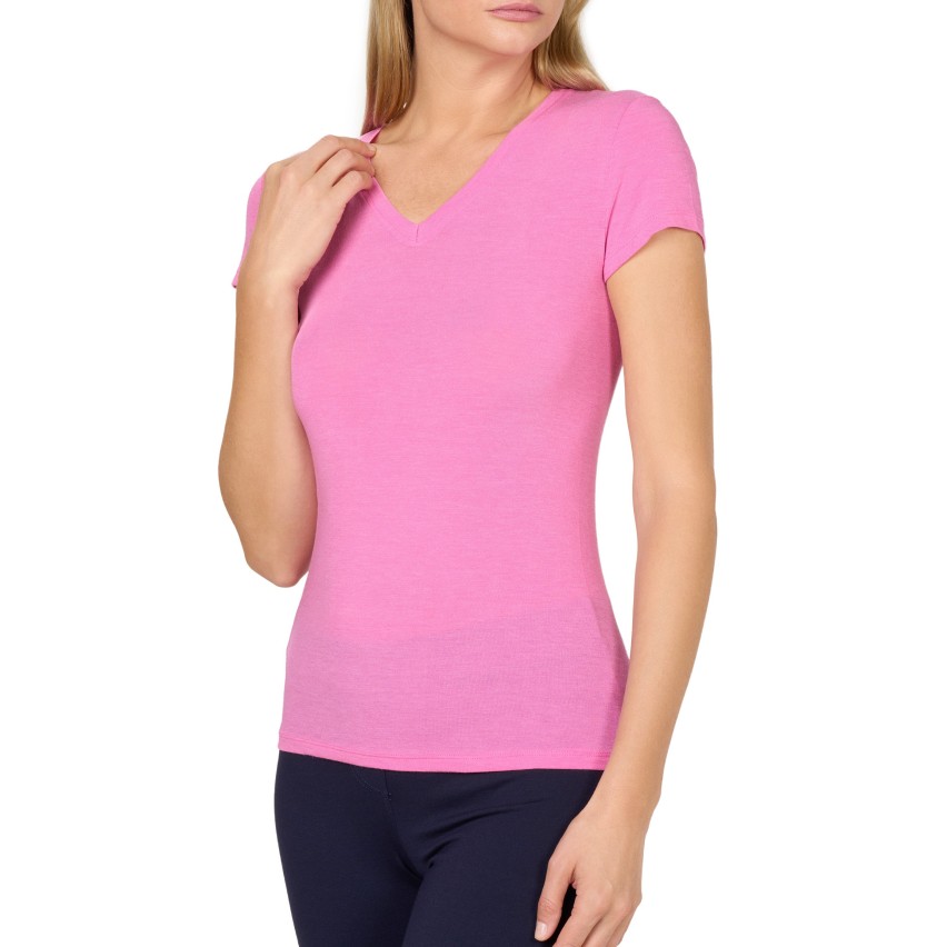 Maglia Donna Scollo a V in modal e seta Golden Lady 1445