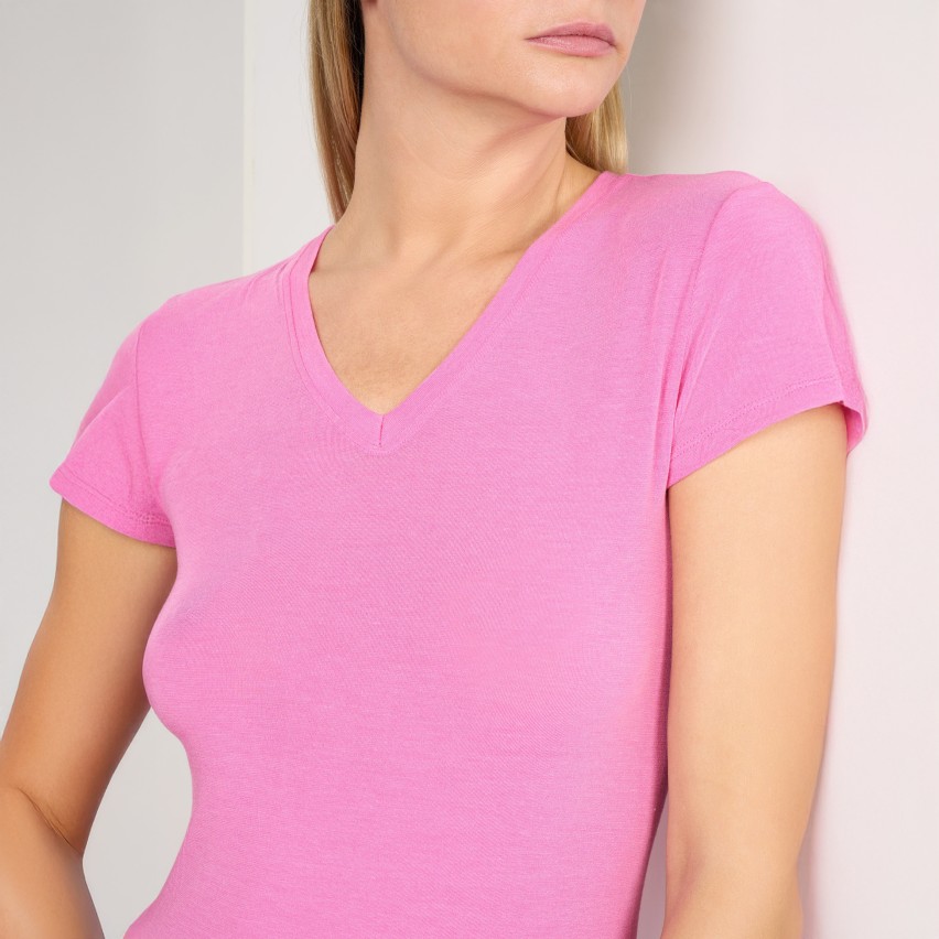 Maglia Donna Scollo a V in modal e seta Golden Lady 1445