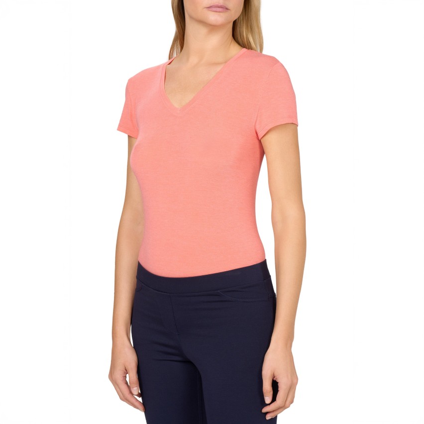 Maglia Donna Scollo a V in modal e seta Golden Lady 1445