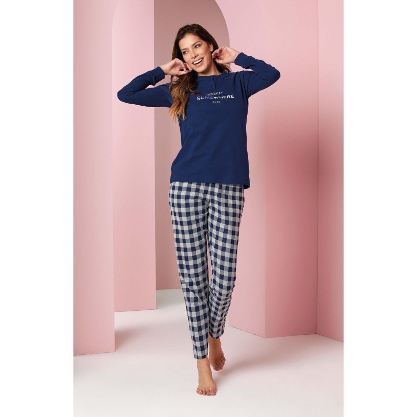 Pantaloni Pigiama Donna In Cotone - Comodi, A Quadretti, Con Tasche, Confezione Da 2 - Foto 2