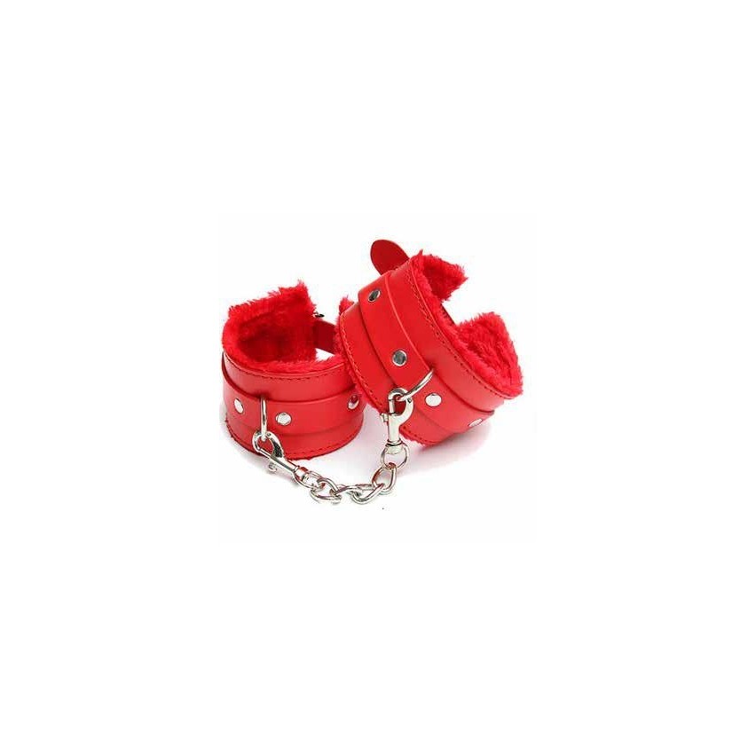 Set di sexy tanga perizoma in pizzo floreale rosso con manette Admas 42477