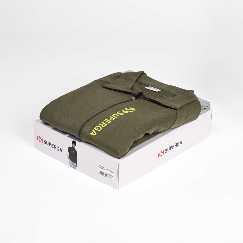 Tuta Uomo in cotone Primaverile felpa con Zip Superga SMS25608