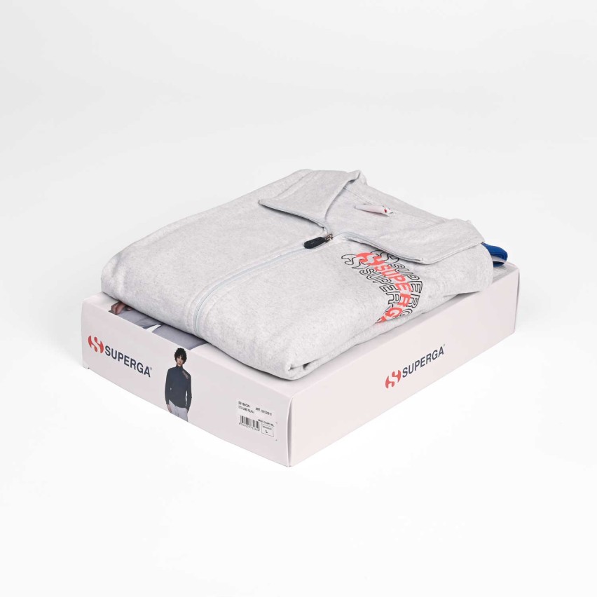 Tuta uomo primaverile in cotone elasticizzato con zip Superga SMS25610