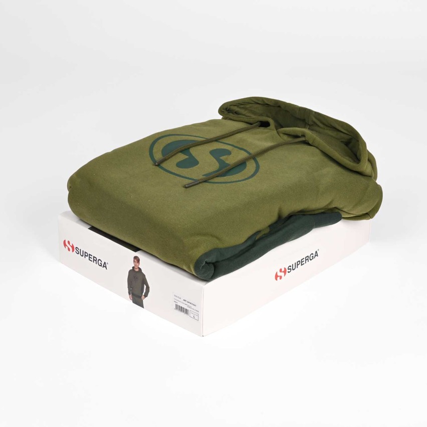 Tuta uomo con zip con cappuccio cotone felpato Superga SMW25661