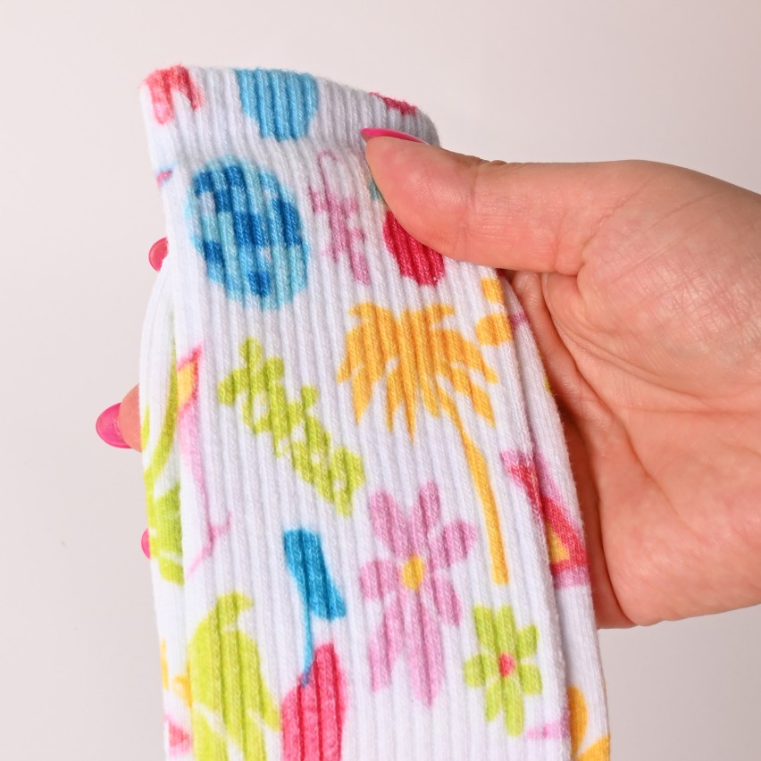 Calze corte tennis cotone stampa HD fantasia Prisco D