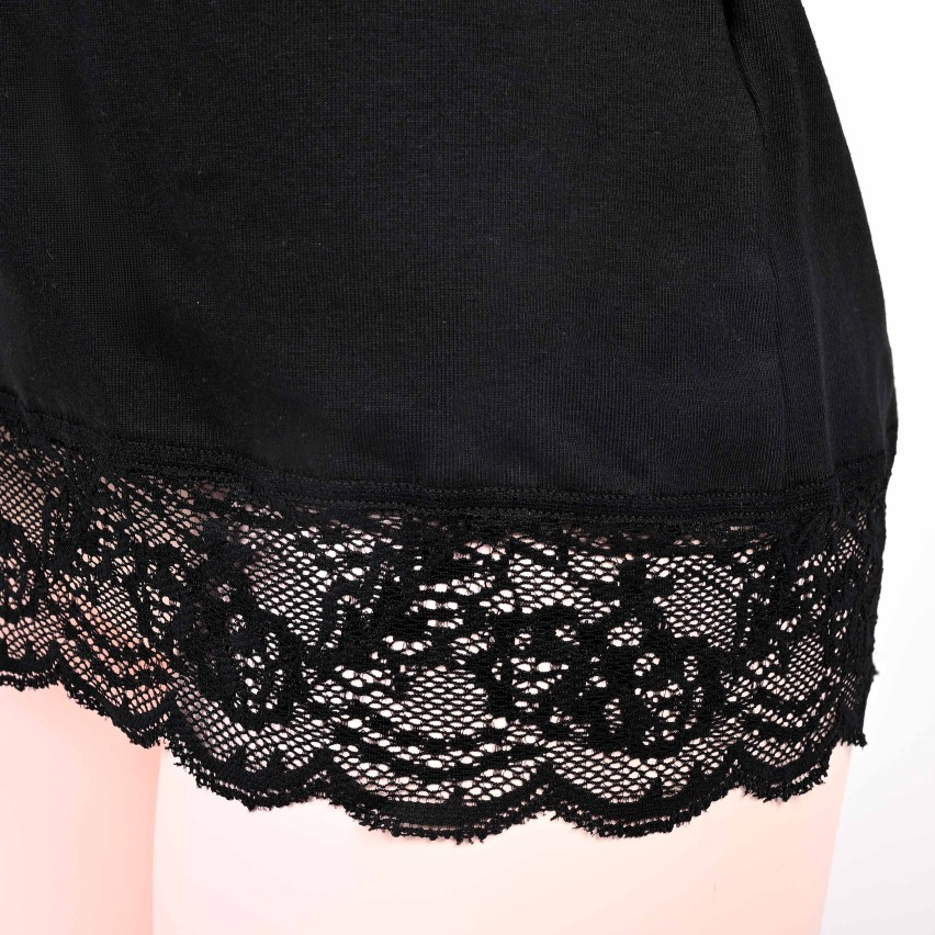 Maglia cotone bielastico garzato con pizzo Rossoporpora MGD202F