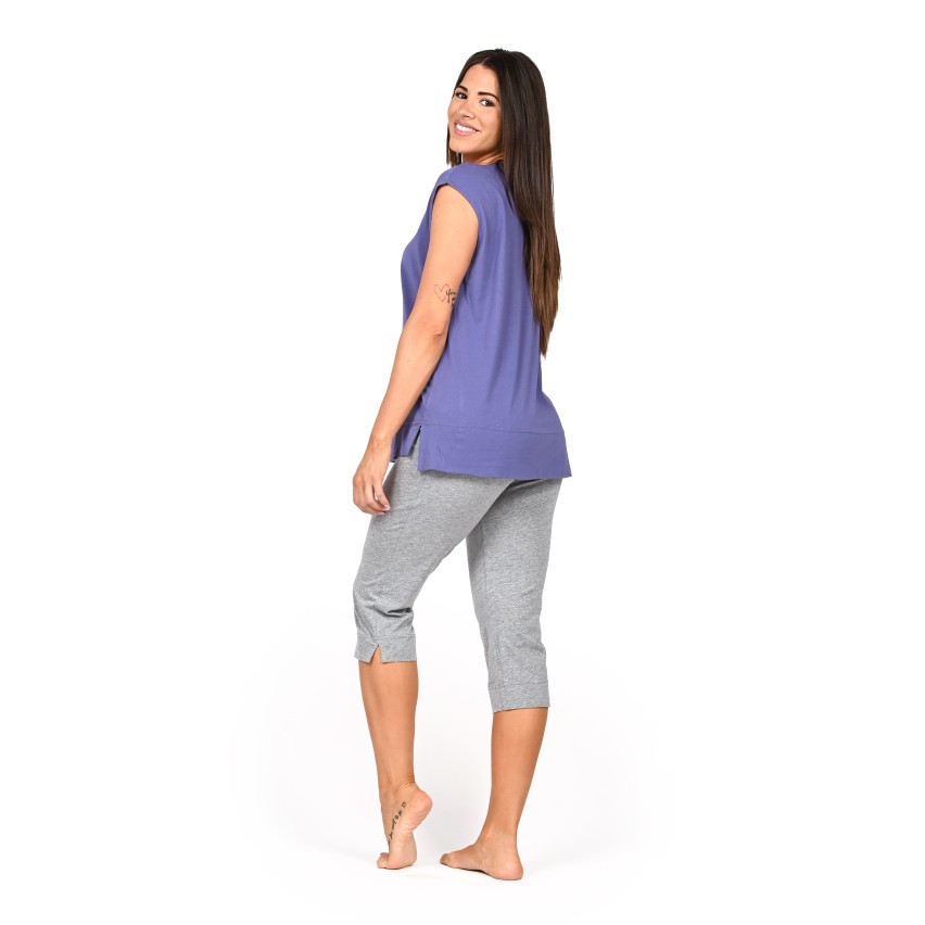 Pigiama Donna 100% Cotone con pinocchietto Ragno DQ42NU