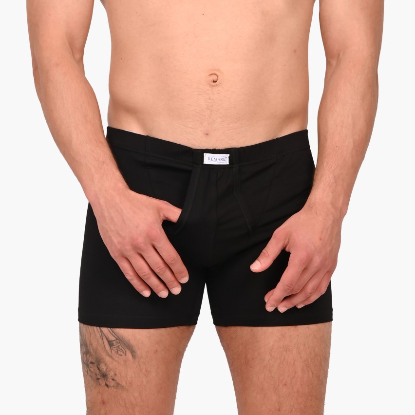 Boxer uomo con apertura elasticizzato gamba lunga Made in Italy