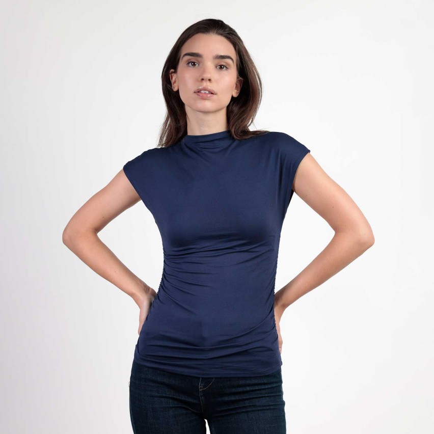 Maglia donna maniche corte e collo alto Admas 43676