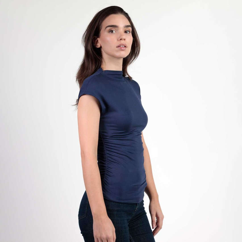 Maglia donna maniche corte e collo alto Admas 43676