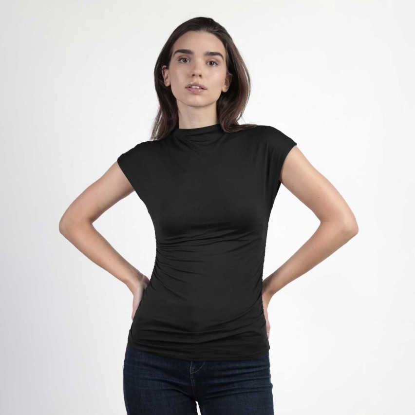 Maglia donna maniche corte e collo alto Admas 43676