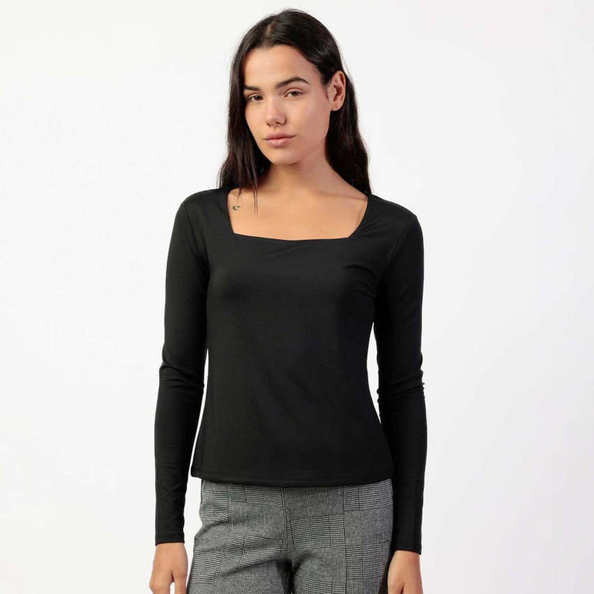 Maglia donna morbida scollo quadrato Admas 43684