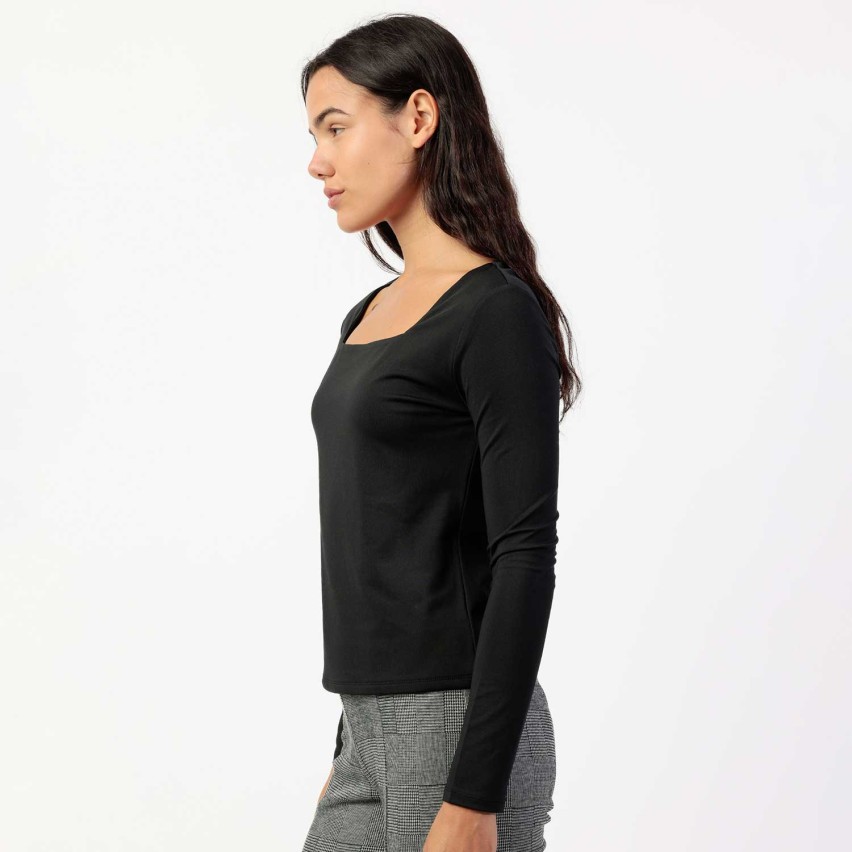 Maglia donna morbida scollo quadrato Admas 43684